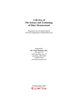 A Review of the Science and Technology of Odor Measurement