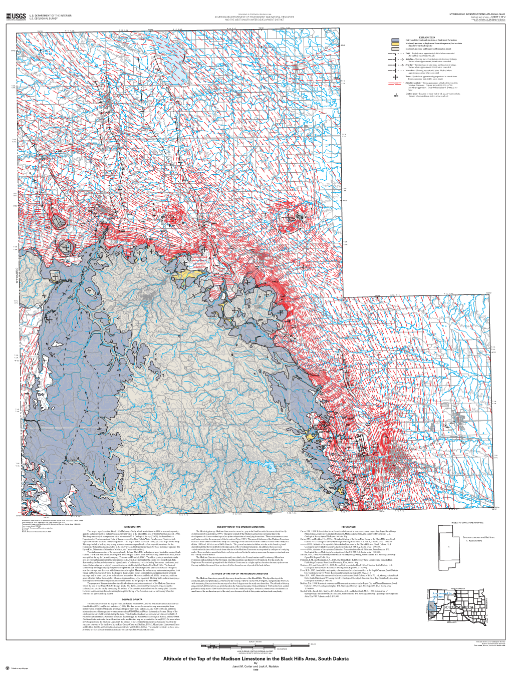 Altitude of the Top of the Madison Limestone in the Black Hills Area, South Dakota by Janet M