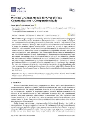 Wireless Channel Models for Over-The-Sea Communication: a Comparative Study
