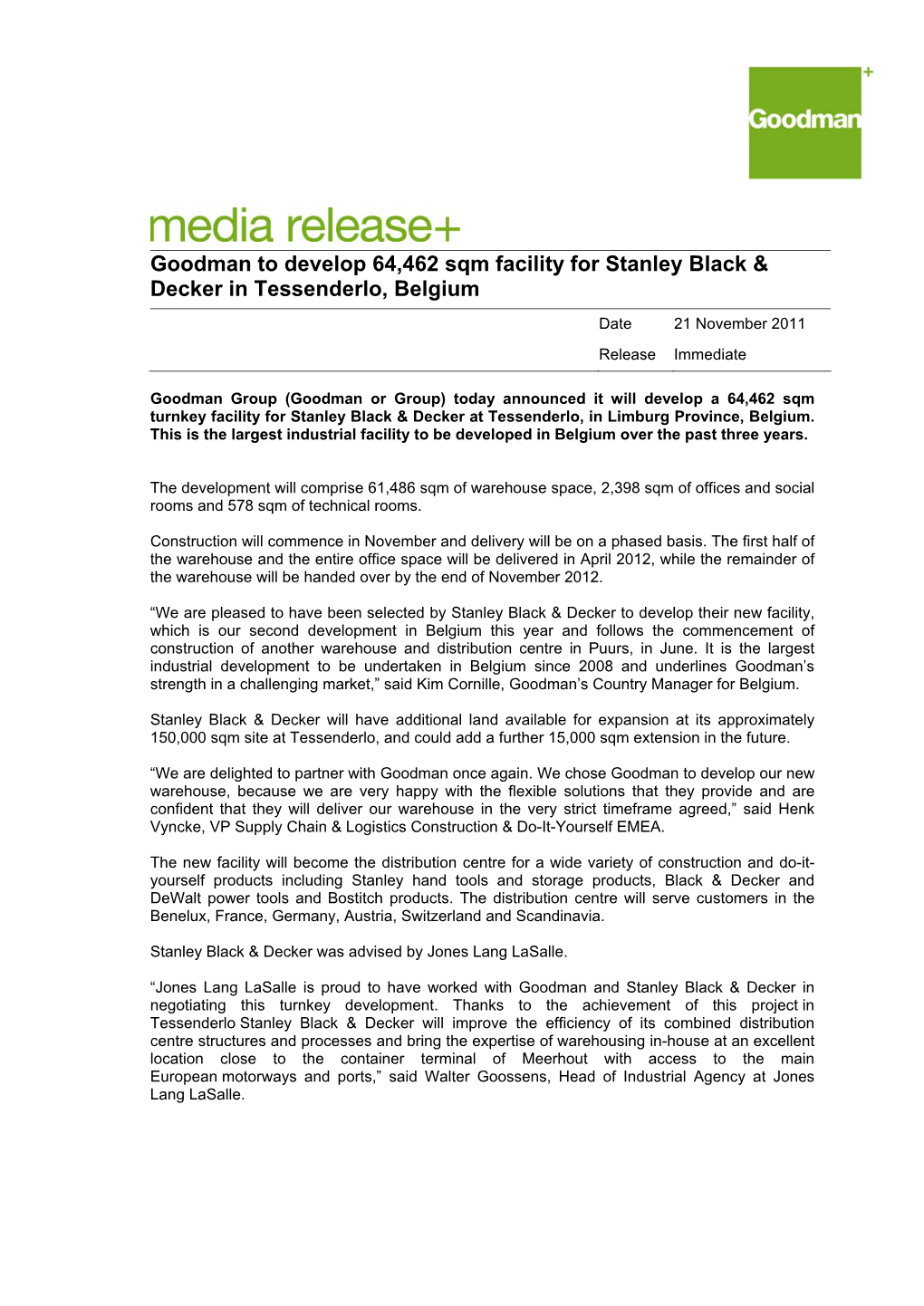 Media Release Re Woolworths Media Release