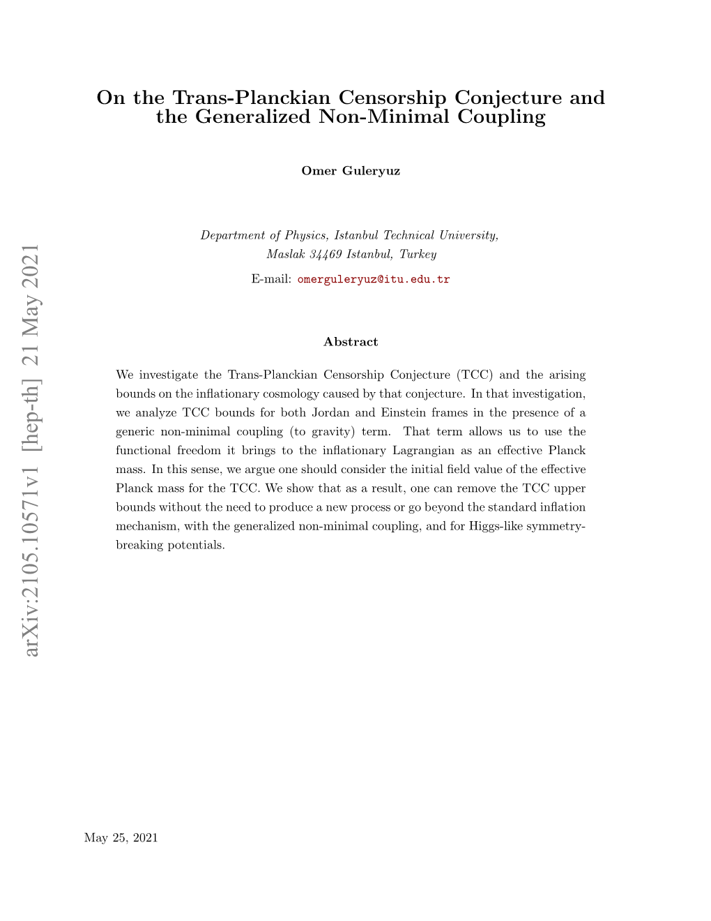 On the Trans-Planckian Censorship Conjecture and the Generalized Non-Minimal Coupling