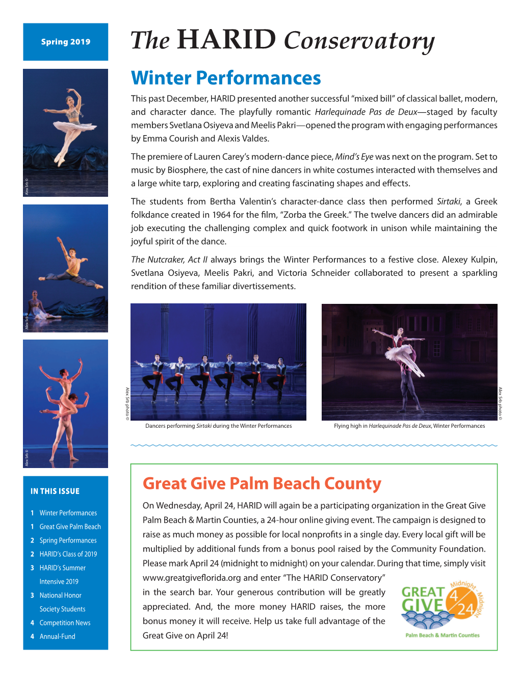 Winter Performances This Past December, HARID Presented Another Successful “Mixed Bill” of Classical Ballet, Modern, and Character Dance