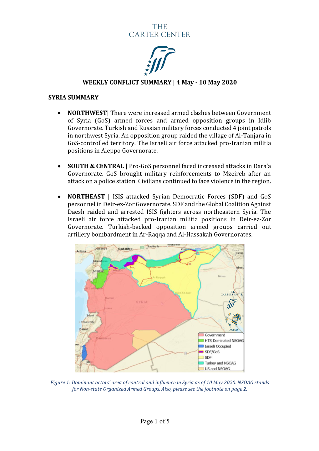 WEEKLY CONFLICT SUMMARY | 4 May - 10 May 2020