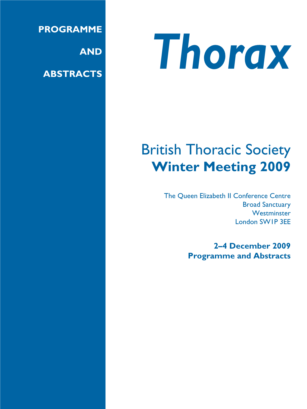 British Thoracic Society Winter Meeting 2009