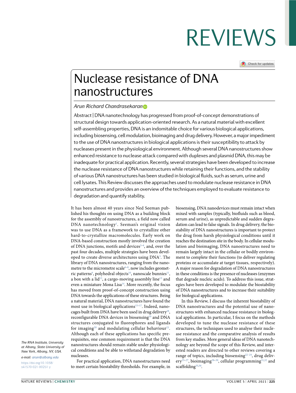 Nuclease Resistance of DNA Nanostructures