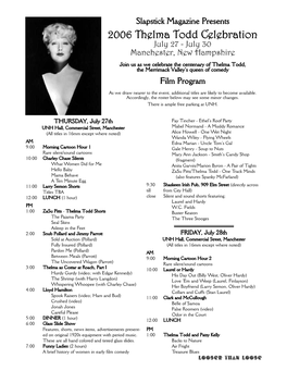 2006 Thelma Todd Celebration