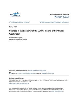 Changes in the Economy of the Lummi Indians of Northwest Washington