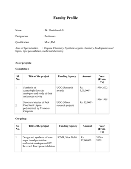 Faculty Profile