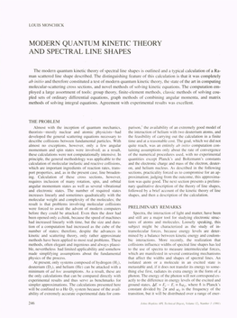 Modern Quantum Kinetic Theory and Spectral Line Shapes