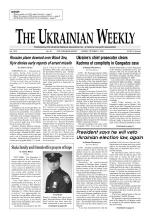 The Ukrainian Weekly 2001, No.40