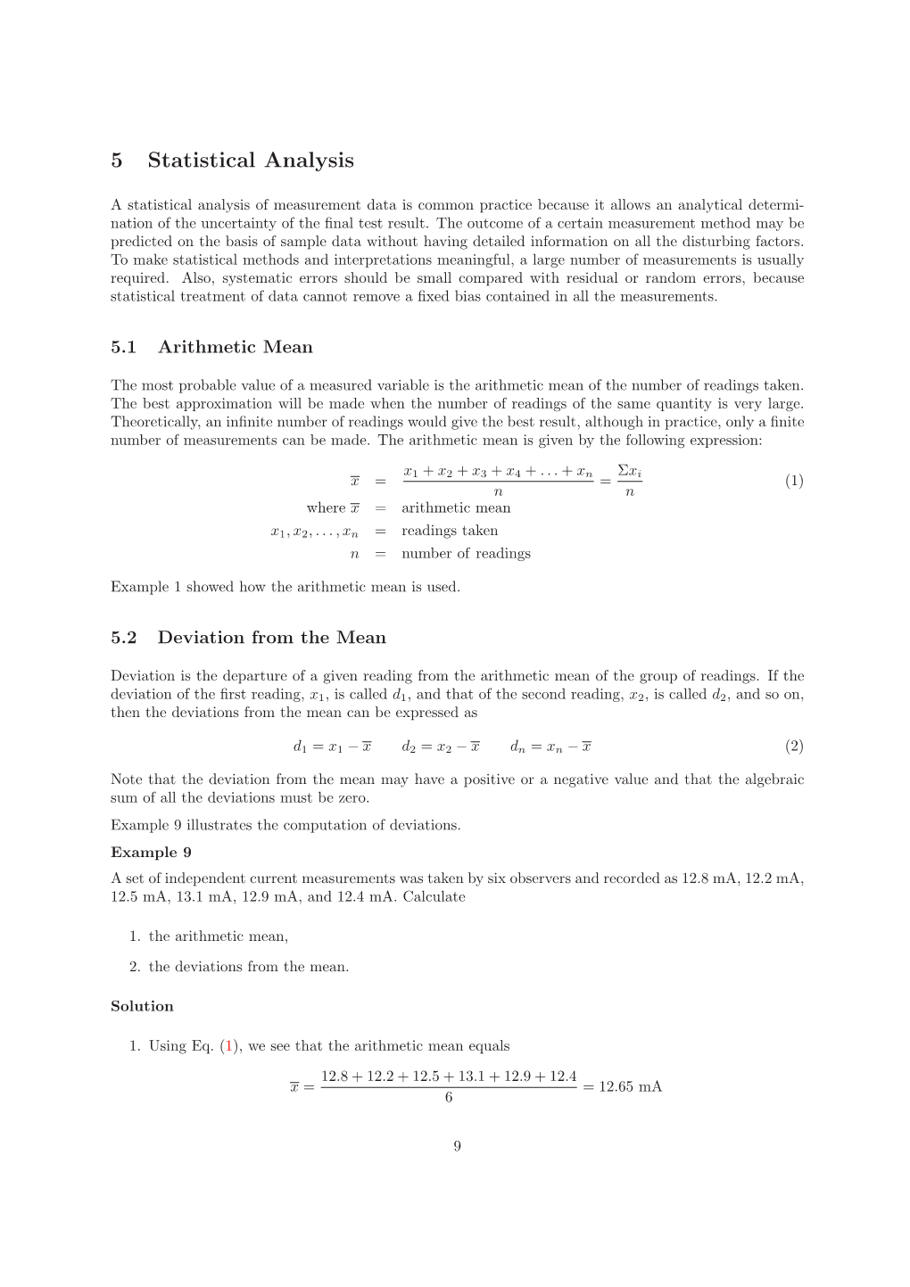 5 Statistical Analysis