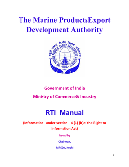 The Marine Productsexport Development Authority RTI Manual