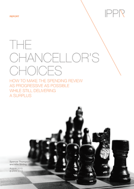 The Chancellor's Choices: How to Make the Spending Review As Progressive As Possible While Still Delivering a Surplus