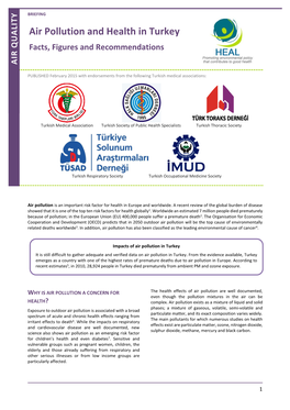 Air Pollution and Health in Turkey