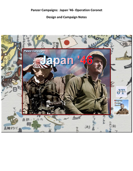 Japan '46- Operation Coronet Design and Campaign Notes