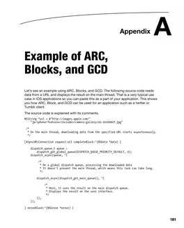 Example of ARC, Blocks, and GCD