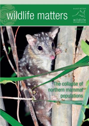 The Collapse of Northern Mammal Populations 2 Australian