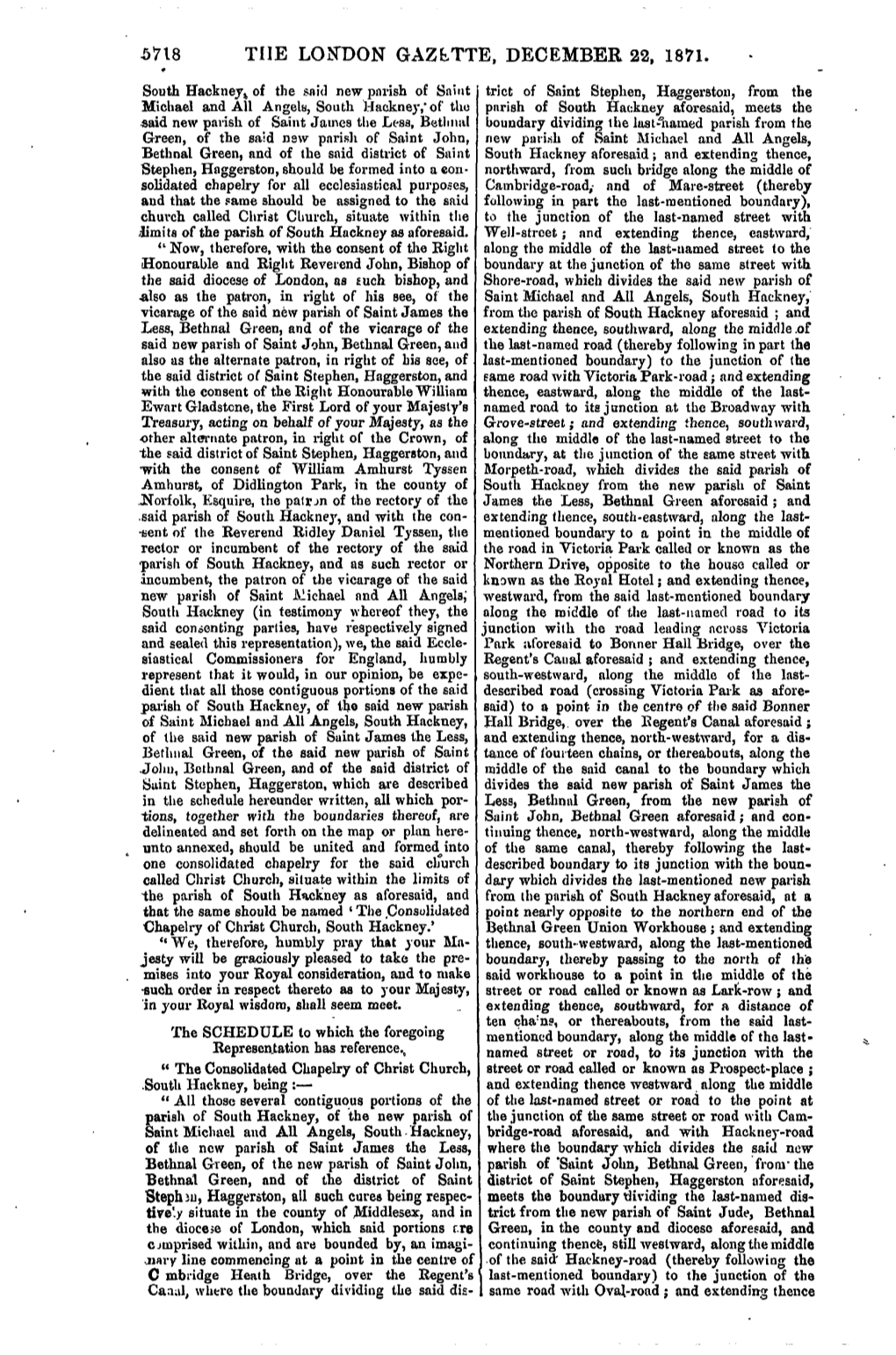 5718 the London Gazette, December 22, 1871