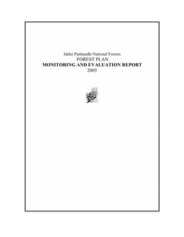 2003 Forest Plan Monitoring and Evaluation Report