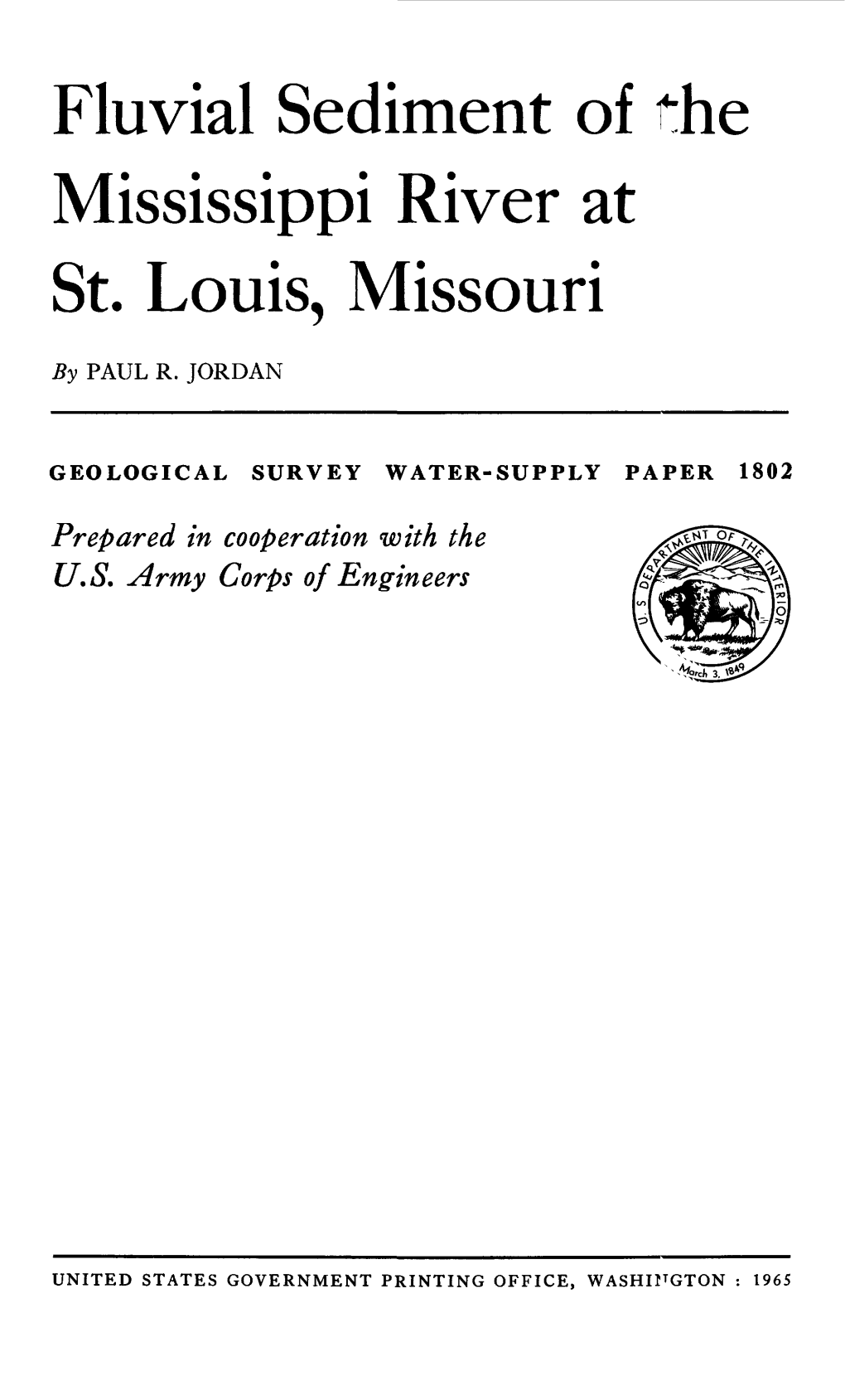 Fluvial Sediment of the Mississippi River at St. Louis, Missouri