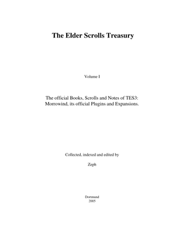 The Elder Scrolls Treasury I