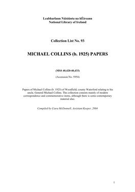MICHAEL COLLINS (B