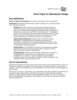 Implementing Active Management of the Third Stage of Labor (AMTSL)