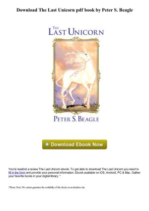 Download the Last Unicorn Pdf Ebook by Peter S. Beagle