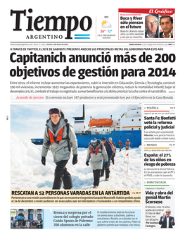 Capitanich Anunció Más De 200 Objetivos De Gestión Para 2014