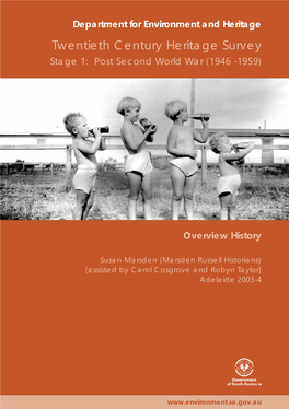 Twentieth Century Heritage Survey Stage 1: Post Second World War (1946 -1959)