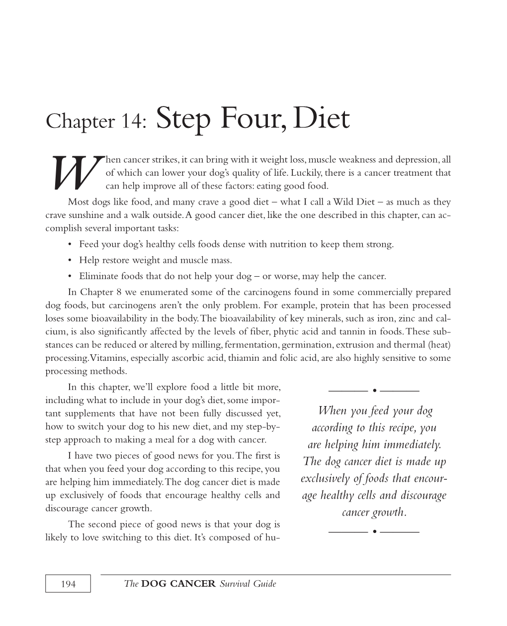 Chapter 14: Step Four, Diet