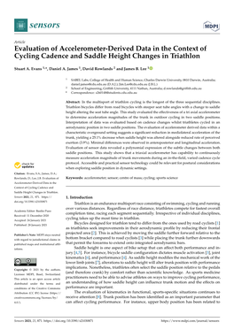 Evaluation of Accelerometer-Derived Data in the Context of Cycling Cadence and Saddle Height Changes in Triathlon