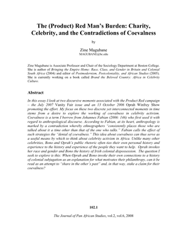Red Man's Burden: Charity, Celebrity, and the Contradictions of Coevalness