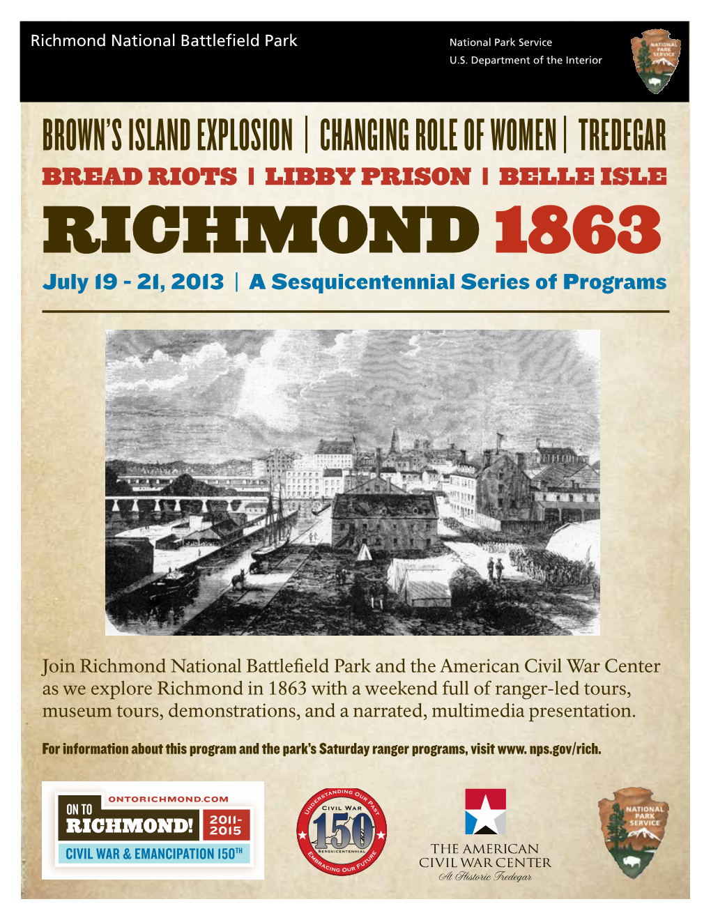 RICHMOND 1863 July 19 - 21, 2013 | a Sesquicentennial Series of Programs