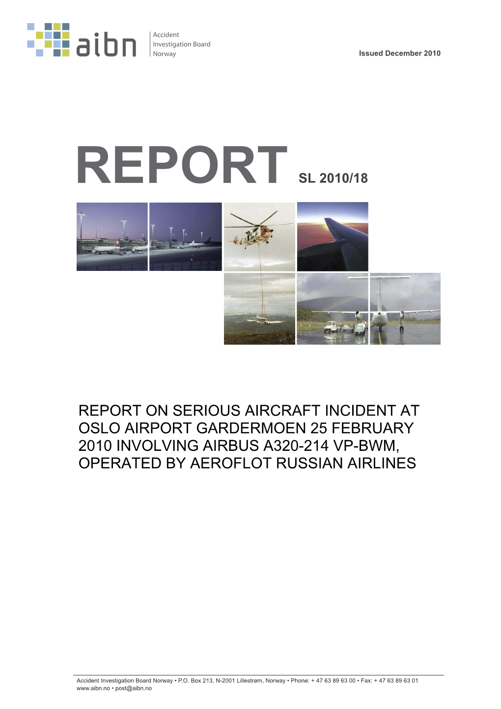 Report Sl 2010/18