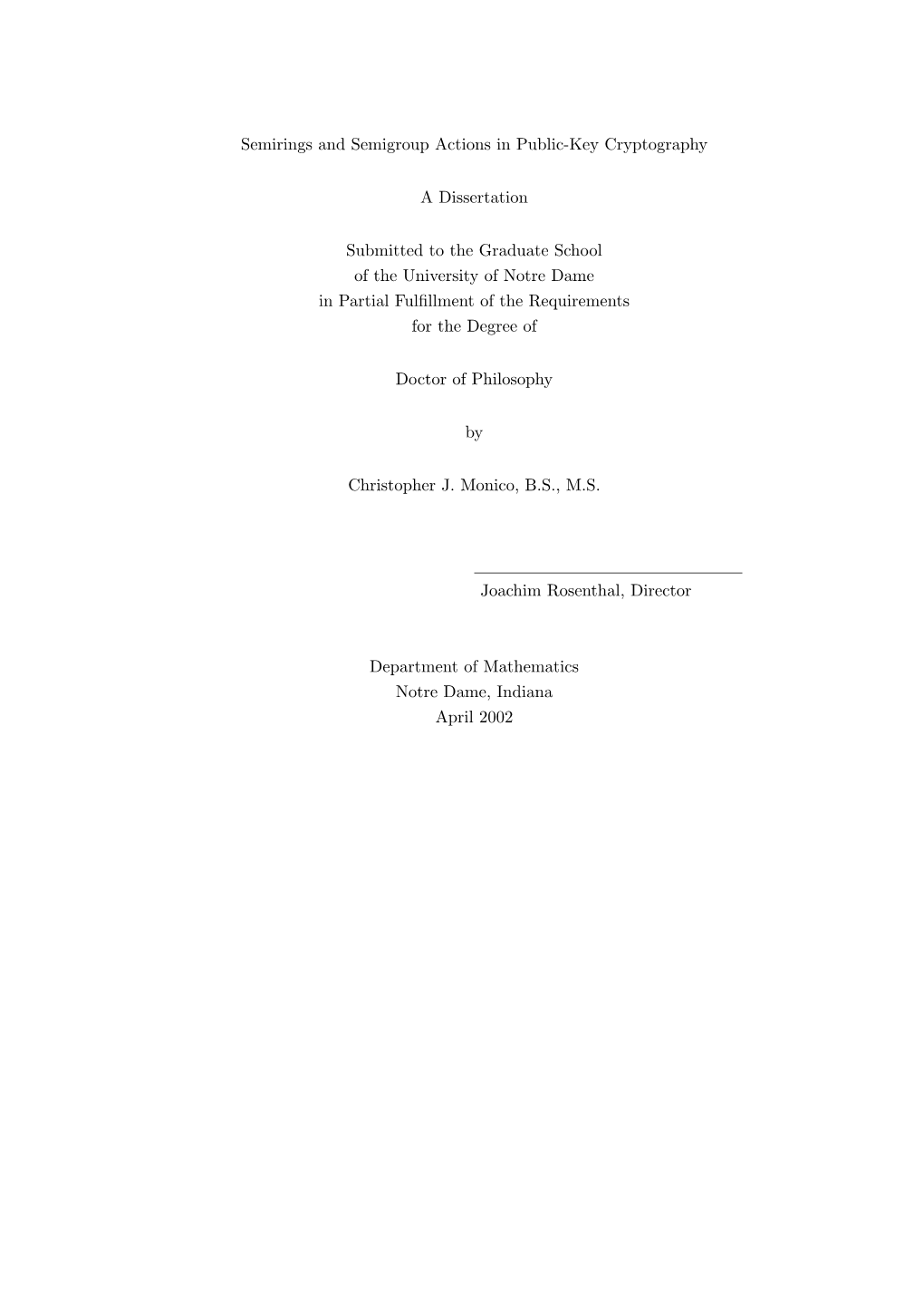 Semirings and Semigroup Actions in Public-Key Cryptography A