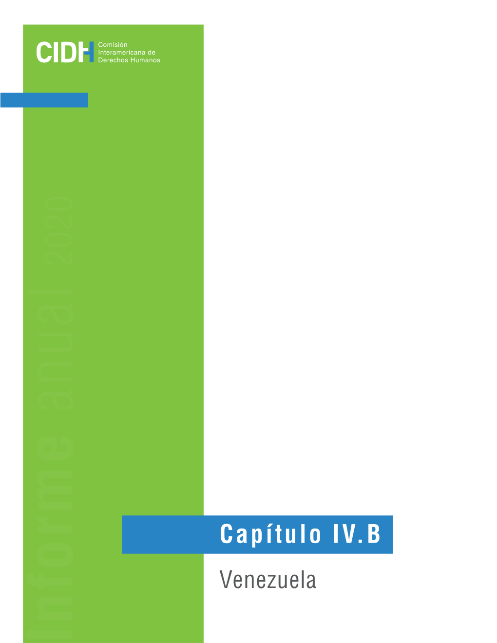 Informe Anual 2020. Capítulo IV.B Venezuela