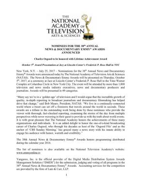 News and Documentary Emmy Awards