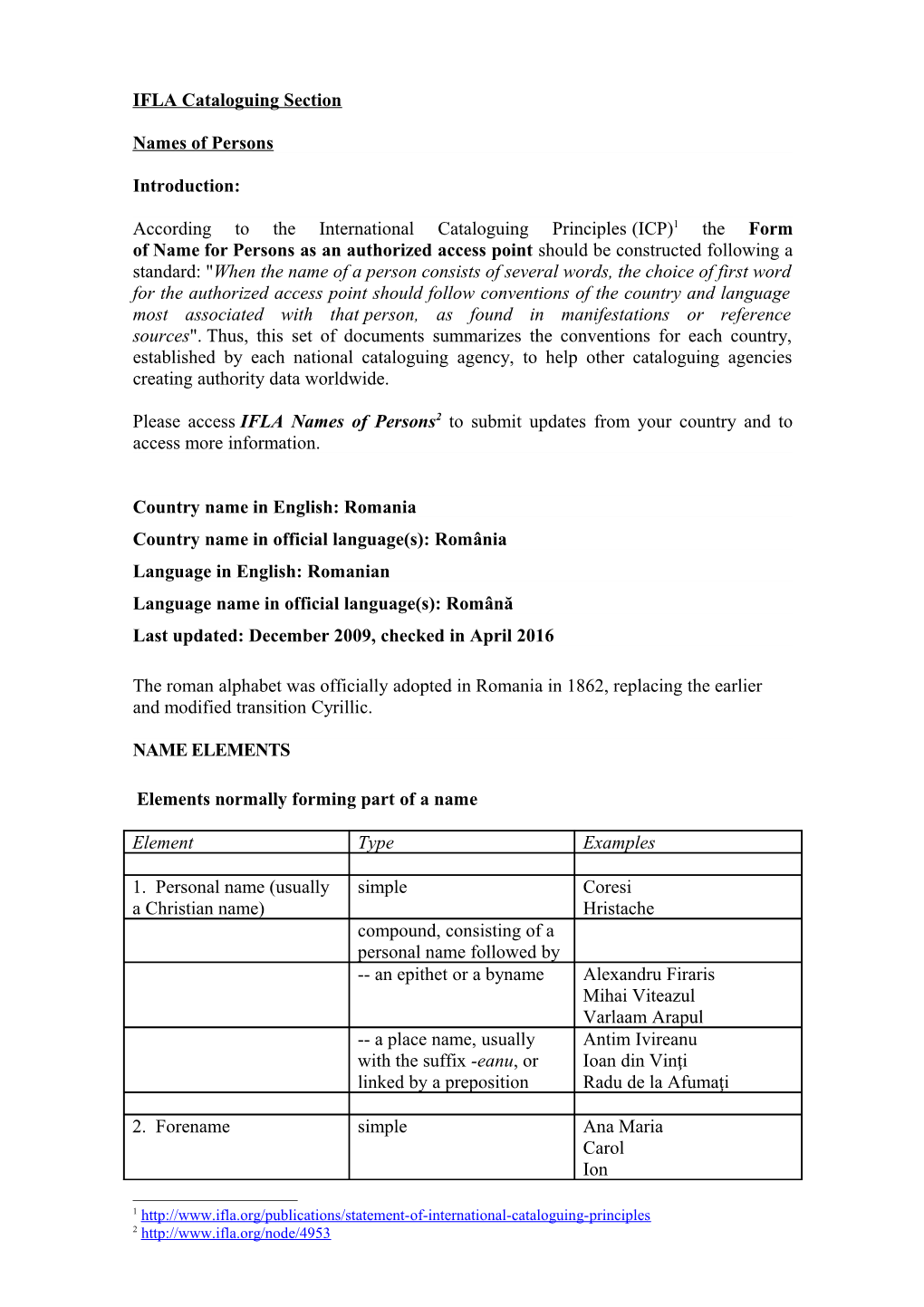 IFLA Cataloguing Section