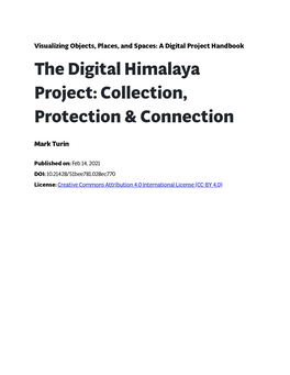 The Digital Himalaya Project: Collection, Protection & Connection