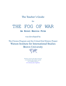 THE FOG of WAR an Errol Morris Film