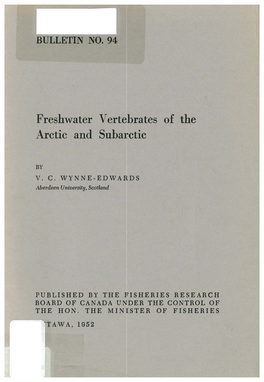 Freshwater Vertdbrates of the Arctic and Subarctic