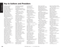 Key to Authors and Presiders