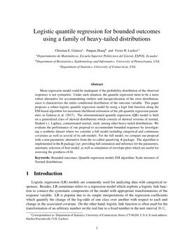Logistic Quantile Regression for Bounded Outcomes Using a Family of Heavy-Tailed Distributions