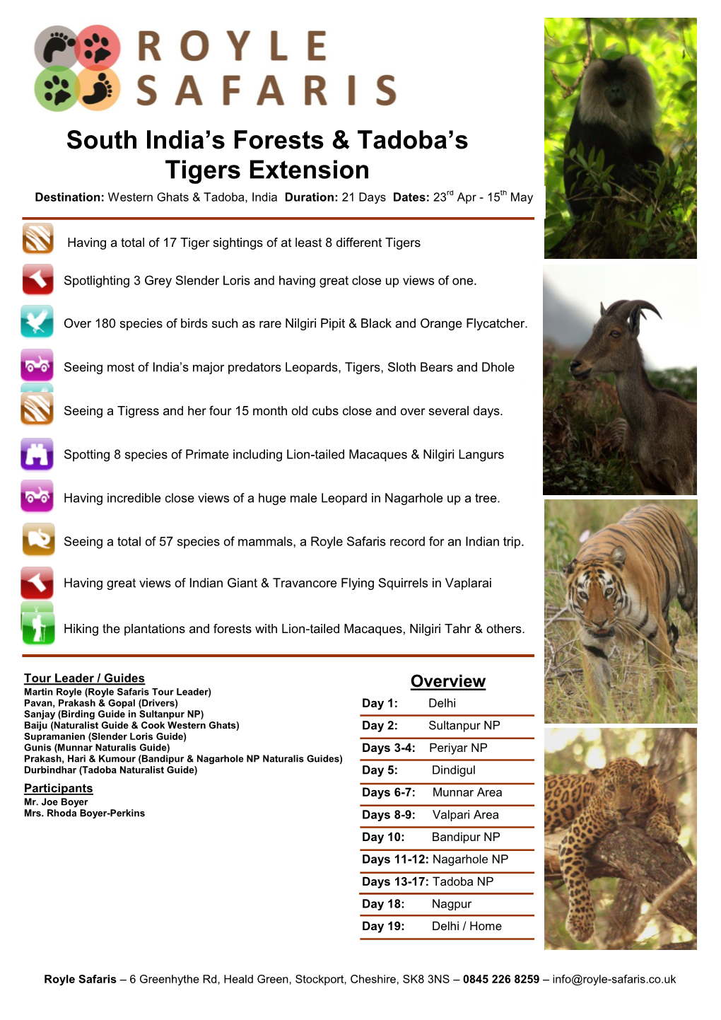 South India's Forests & Tadoba's Tigers Extension