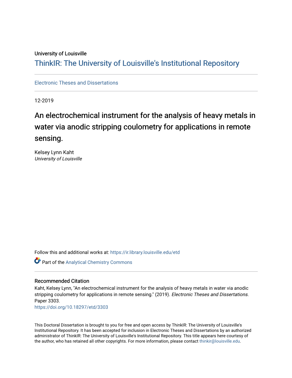 An Electrochemical Instrument for the Analysis of Heavy Metals in Water Via Anodic Stripping Coulometry for Applications in Remote Sensing