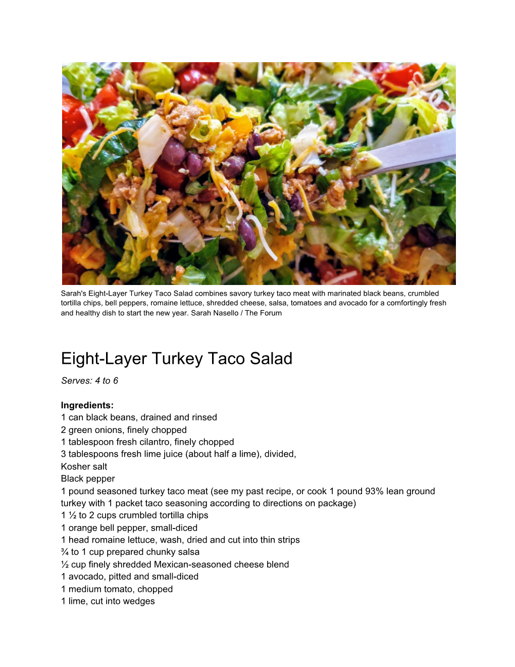 Eight-Layer Turkey Taco Salad