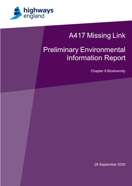 A417 Missing Link Preliminary Environmental Information Report