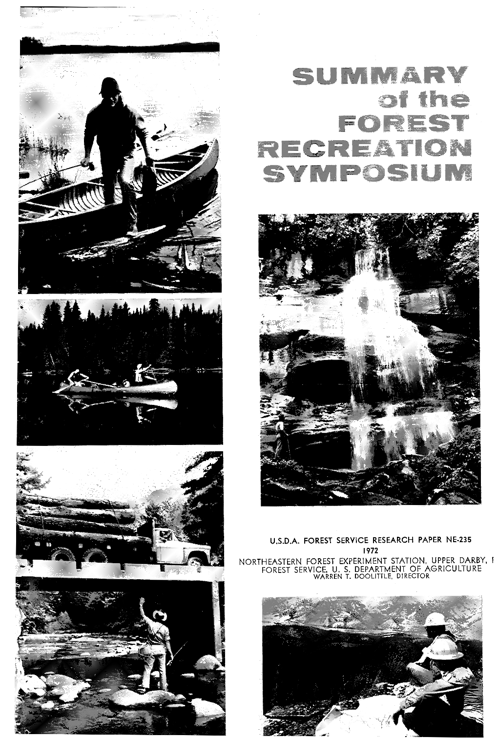 U.S.D.A. FOREST SERVICE RESEARCH PAPER NE-235 1972 ORTHEASTERN FOREST EXPERIMENT STATION, UPPER DARBY, ' FOREST Servf[Izn