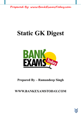 Static GK Digest